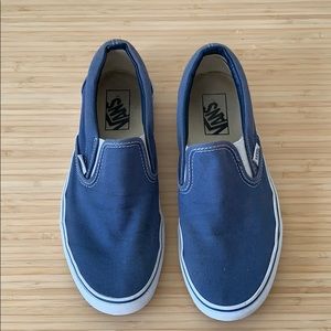 blue slip on vans